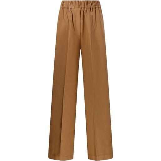 Forte Forte pantaloni con vita elasticizzata - marrone