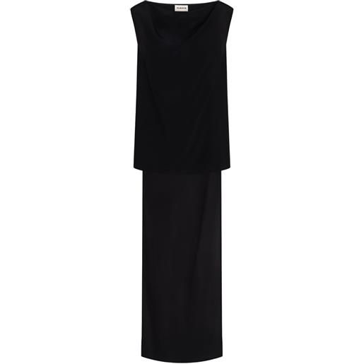P.A.R.O.S.H. blusa smanicata in seta - nero