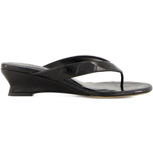 Sandali Zeppa Donna Bohemien Con Strass: Infradito Eleganti, Nero, 38 EU - 2