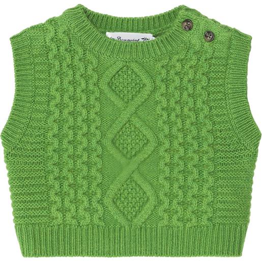 Bonpoint gilet con maglia a trecce - verde