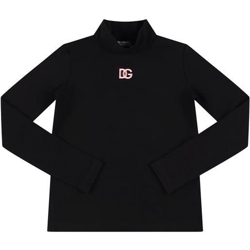DOLCE & GABBANA t-shirt maniche lunghe interlock di cotone