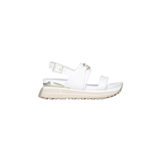 Liu Jo sandali sportivi liu jo da donna, piattaforma bianca, suola in gomma, cinghie regolabili, bianco, 37 eu