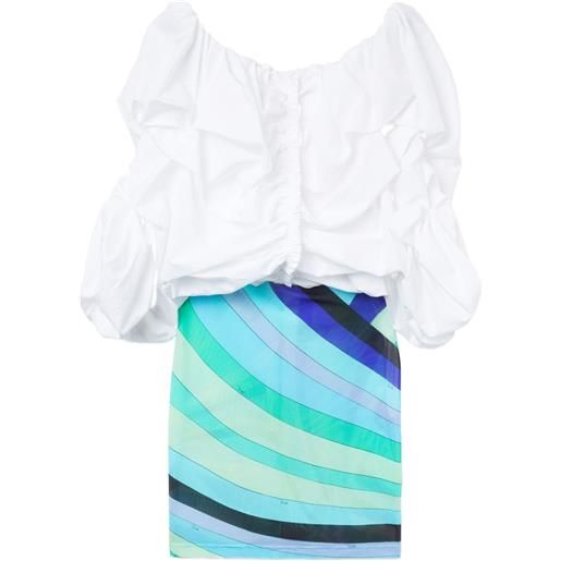 PUCCI abito con maniche a palloncino - bianco