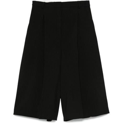 Rochas shorts sartoriali con pieghe - nero