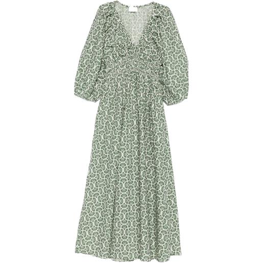 Matteau abito a fiori - verde