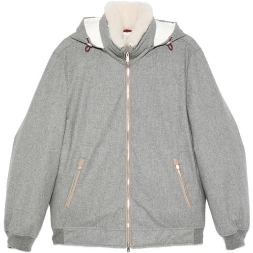 Brunello Cucinelli giacca con cappuccio - grigio