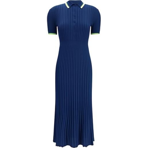 Gabriela Hearst abito midi a coste - blu