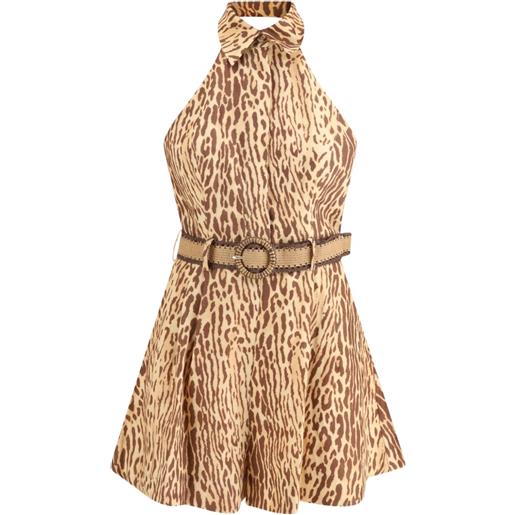 ZIMMERMANN abito corto con stampa - toni neutri