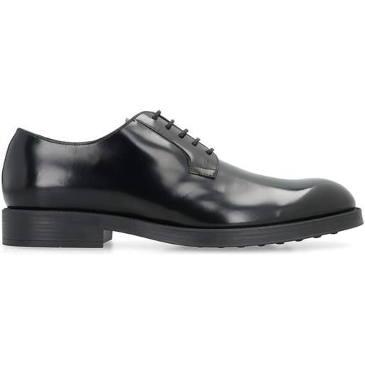 Tod's derby stringate in pelle - nero