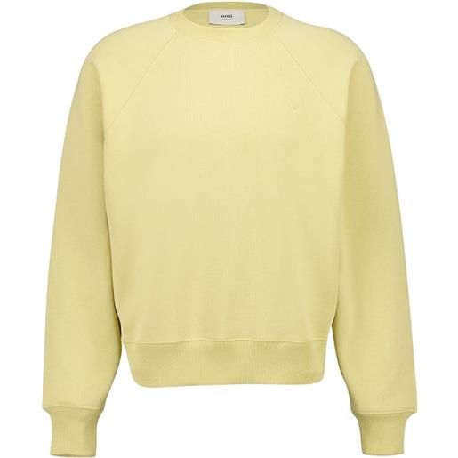 AMI Paris felpa con cuore ami de coeur - giallo