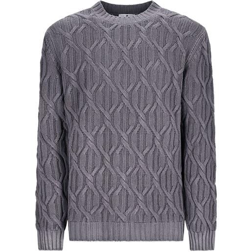PT Torino maglione con lavorazione intrecciata - grigio