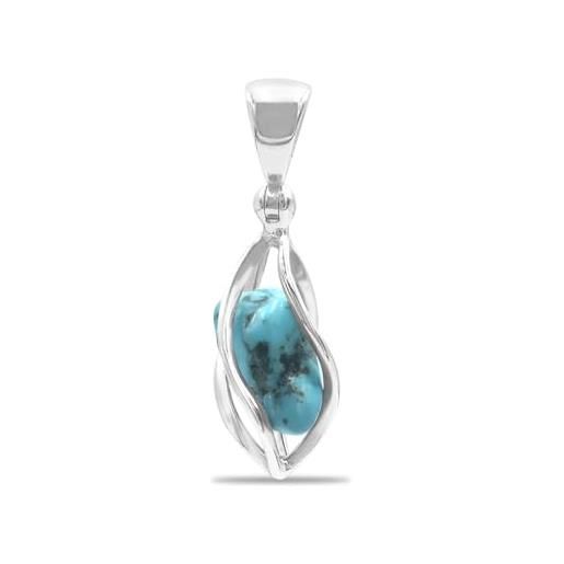 Ciondolo A Spirale In Argento 925 Con Sabbia Della Spiaggia, Gioiello Ricordo Unico, Altezza 3,4 Cm - 4