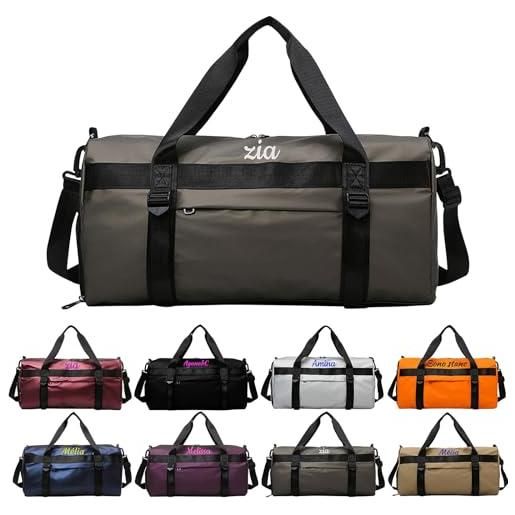 MIAOKE Borsa da Palestra da 35 Litri, Borsone Sportivo, Borsone Da Viaggio Con Scomparto Per Scarpe, Borsa da Viaggio Con Separazione Tra Asciutto E Bagnato E Tasca Impermeabile, Per Uomini E Donne