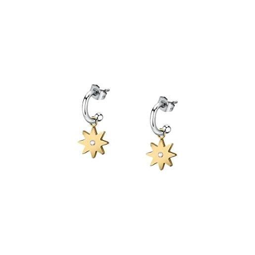 Morellato maia orecchini donna in acciaio, cristalli, ipg - sauy07