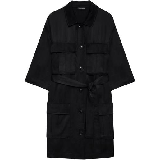 ANINE BING abito geri con cintura e tasche cargo - nero