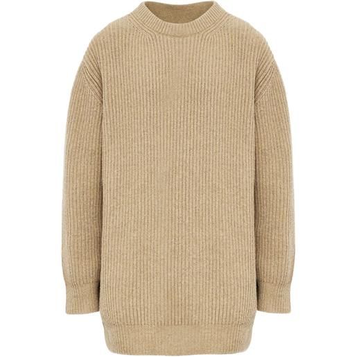MM6 Maison Margiela abito corto girocollo - toni neutri