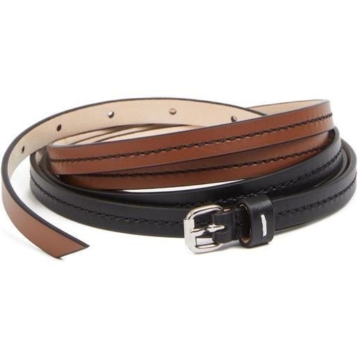 Maison Margiela cintura reversibile in pelle - nero