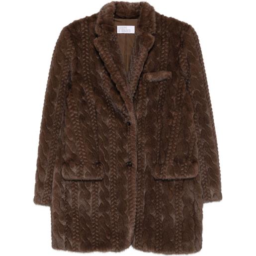 Giuseppe Di Morabito pelliccia ecologica marrone