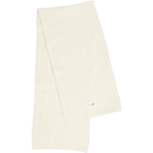 MM6 Maison Margiela sciarpa a coste - toni neutri