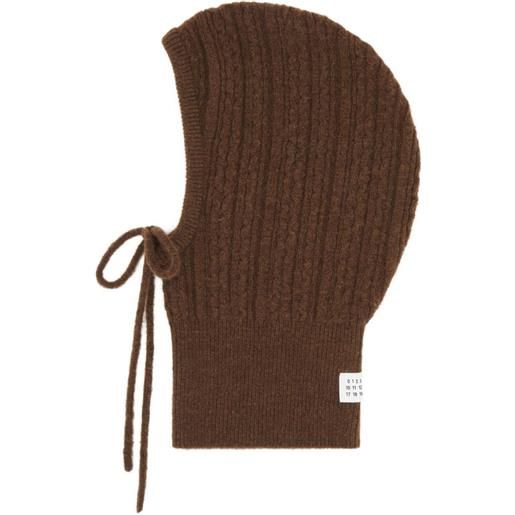 MM6 Maison Margiela passamontagna in maglia - marrone