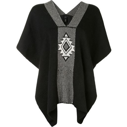 VOZ poncho estrella - nero