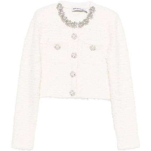 Self-Portrait textured knit cardigan