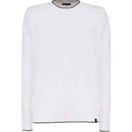 Fay felpa leggera in cotone - bianco