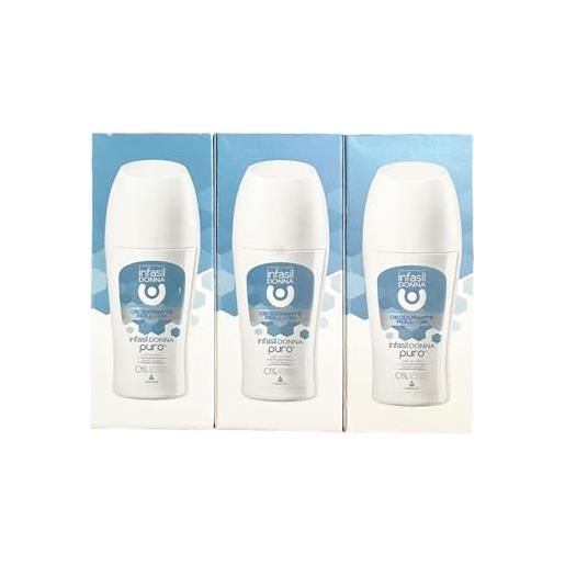 Infasil 3 x Infasil donna puro signora deodorant deo roll roll-on 48 ore deorroller 50 ml