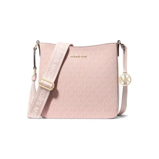 Michael Kors - borsa a tracolla da donna, motivo jet da viaggio, con logo firmato piccolo (cipria blush)