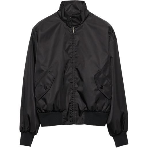 Prada giacca con zip e spalle basse - nero