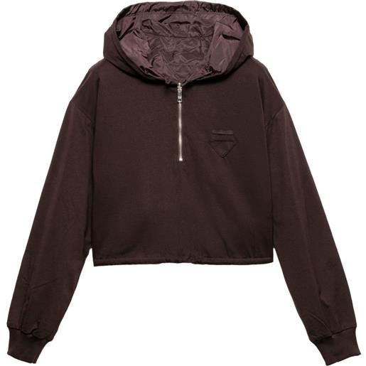 Prada felpa con coulisse - marrone