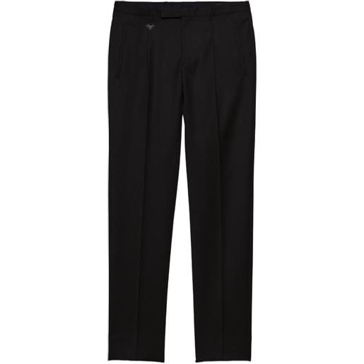 Prada pantaloni con pieghe frontali - marrone