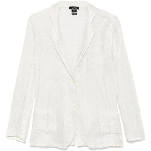 Avant Toi blazer in maglia - bianco