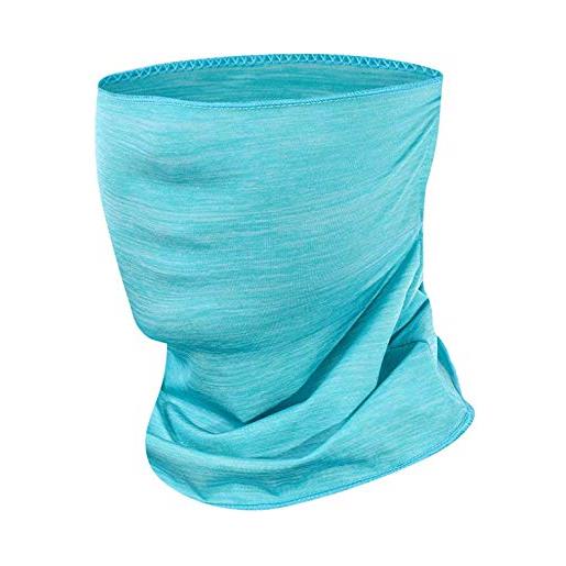 Boolavard scaldacollo sciarpa viso maschera-polvere, protezione solare freddo leggero antivento, traspirante pesca escursionismo correre ciclismo (azzurro)