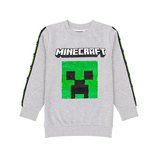 Felpa Con Cappuccio Minecraft Per Bambini - Cotone 100%, Taglie 5-14 Anni, Ideale Per Gamer