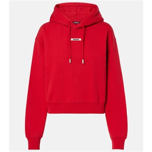 Jacquemus felpa con cappuccio in cotone gros grain