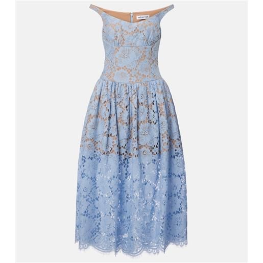 Self-Portrait abito midi in pizzo