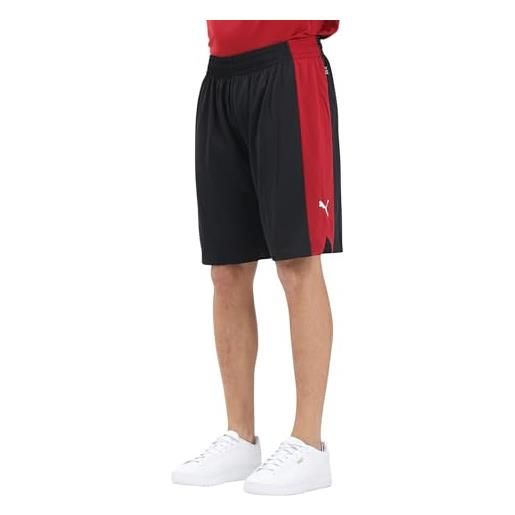 PUMA shorts sportivo shot blocker nero e rosso da uomo s