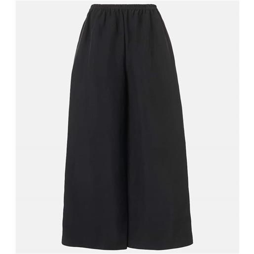 The Row pantaloni a gamba larga bellana in seta