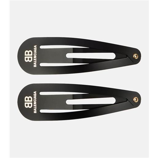 Balenciaga set di due fermacapelli holli xxl bb