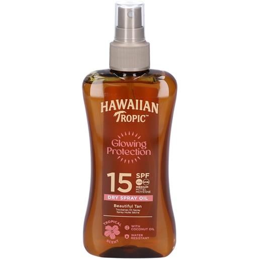 Hawaiian Tropic olio spray protettivo secco spf15 medio 200ml 200 ml