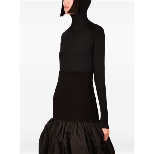 Ioana Ciolacu body bamboo con cappuccio - nero