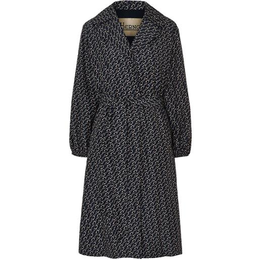 Herno trench con cintura - blu