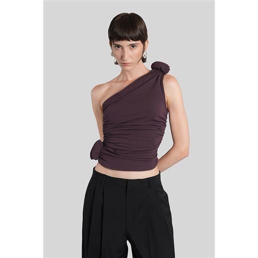 Magda Butrym topwear tshirt 01 in viscosa bordeaux