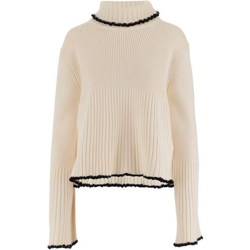 Jil Sander maglione a collo alto - toni neutri