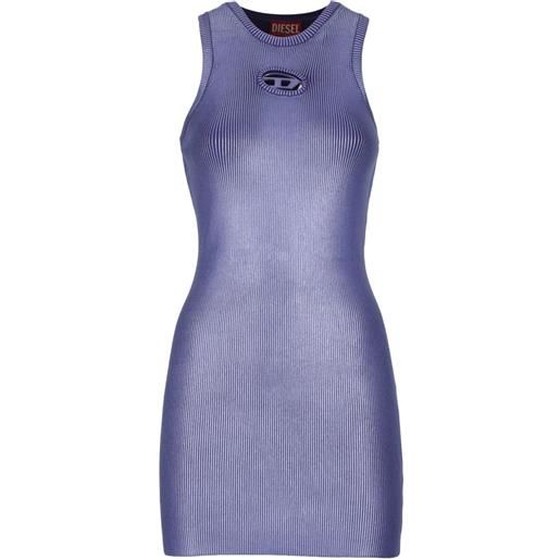 Diesel abito corto m-caddix-m con dettaglio cut-out - viola