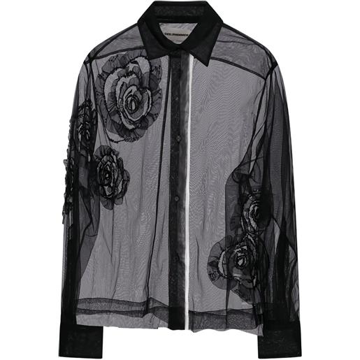 DES PHEMMES camicia con decorazione - nero