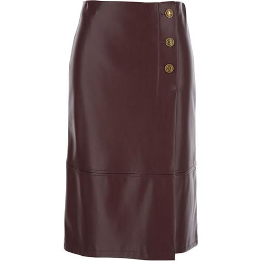 TWINSET gonna midi con bottoni - rosso