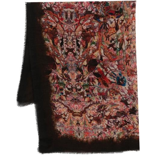 Faliero Sarti foulard con stampa astratta - nero
