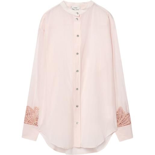 Forte Forte camicia con decorazione in pizzo - rosa